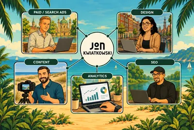 Jon Kwiatkowski Tropical Personal Brand Network Infographic